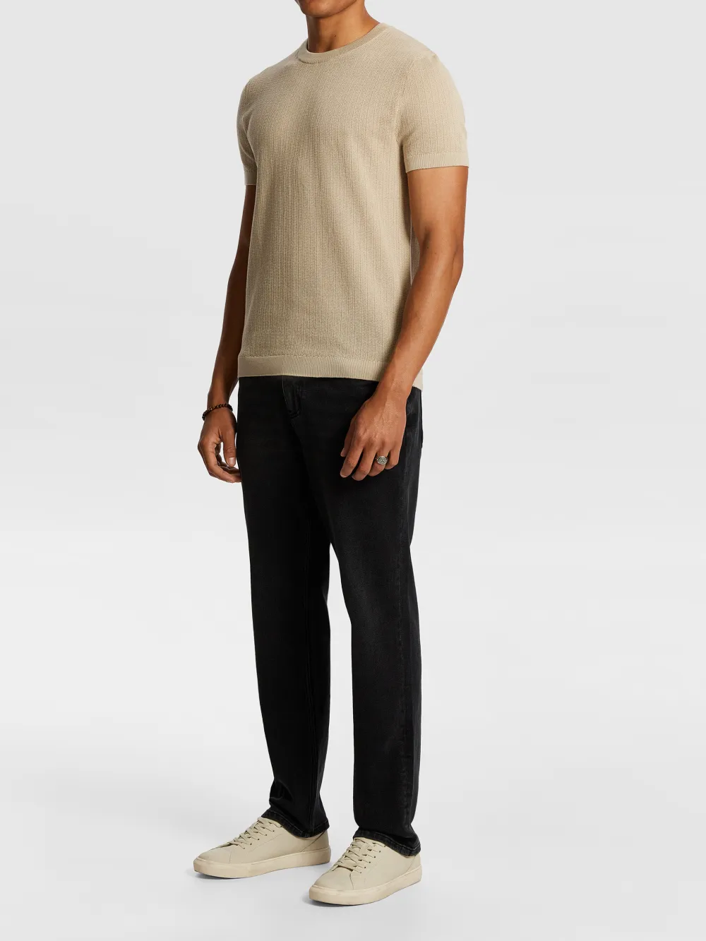 Knit Polo Style Short Sleeve T-Shirt