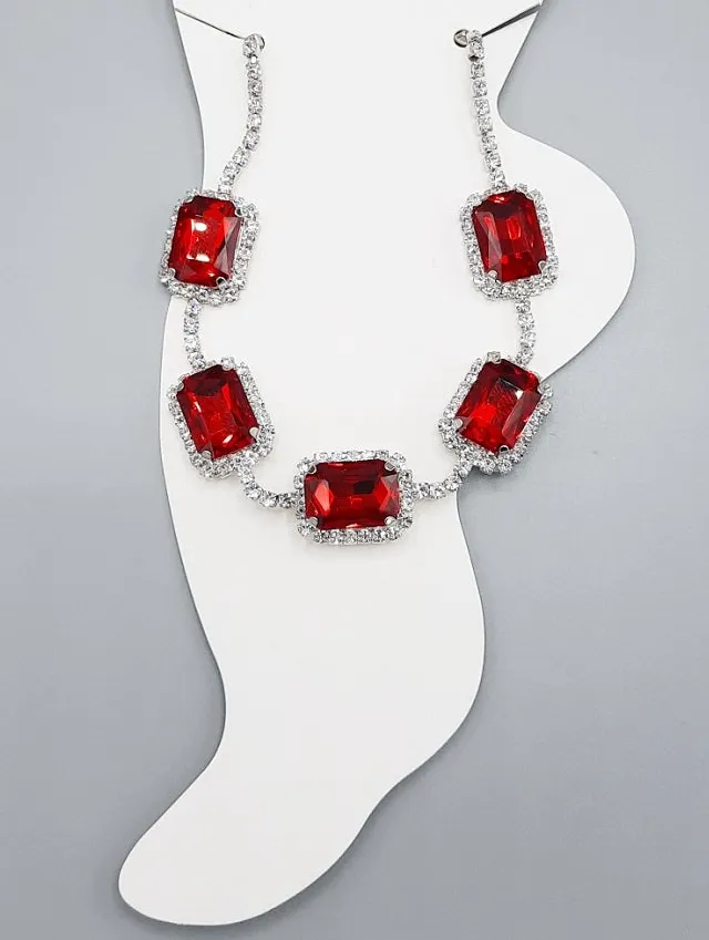 Fashionable Crystal Accent Anklet
