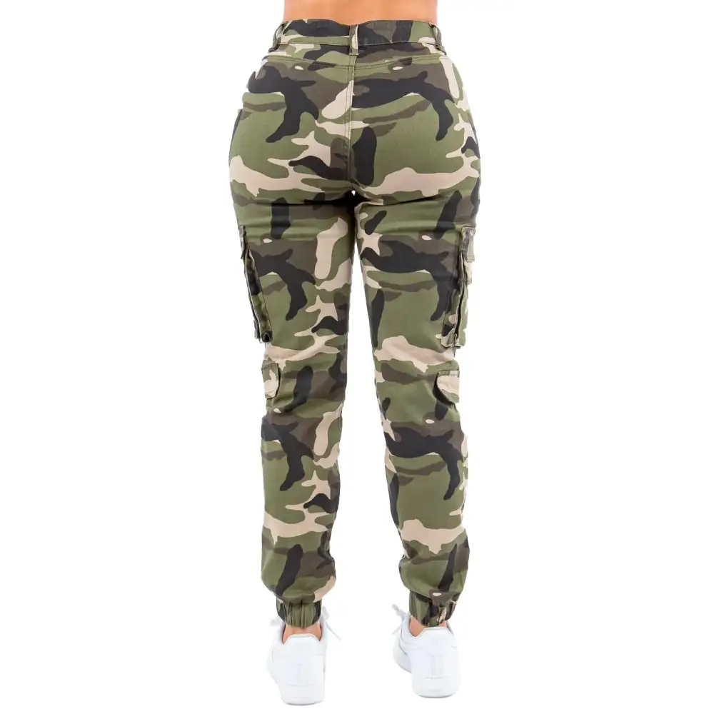 Women's High Waist Jogger Utility Pocket Camouflage Cargo Pants