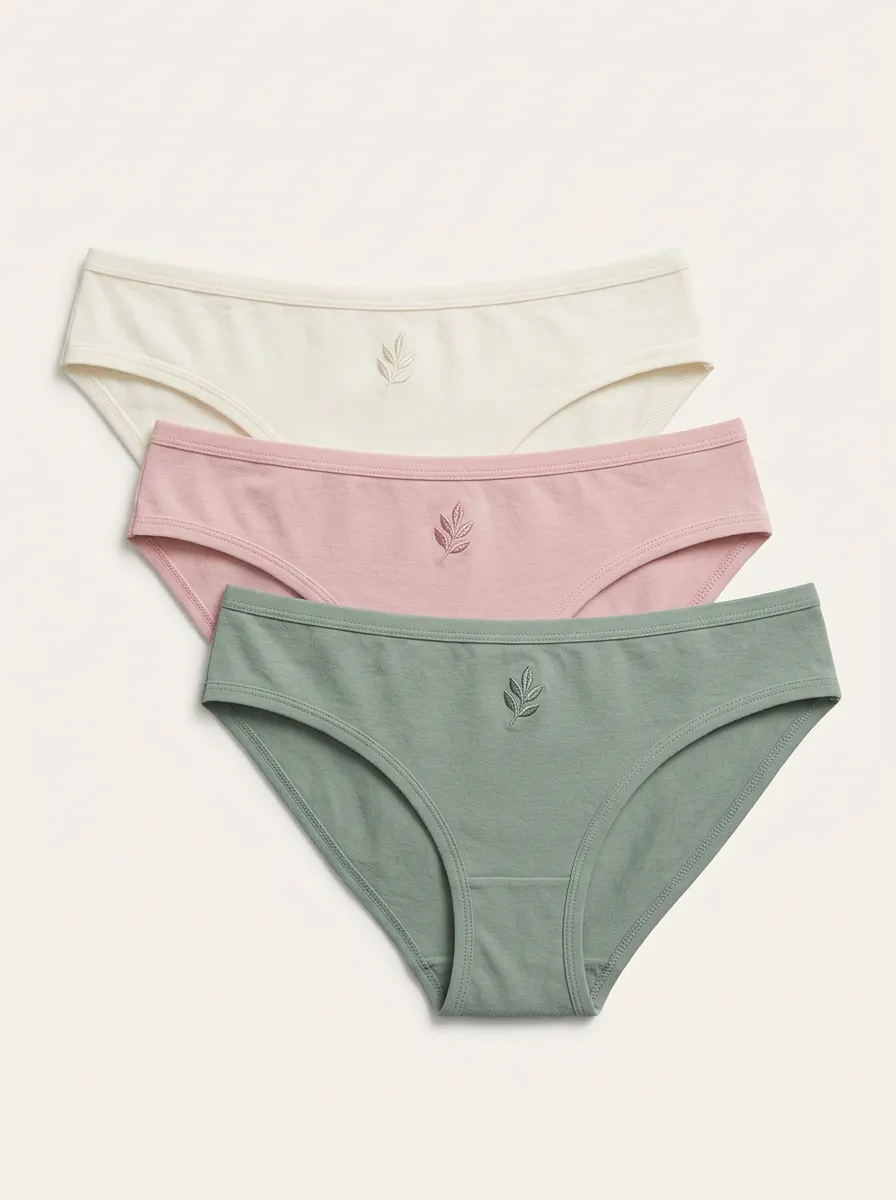 Women's Leaf Bikini Briefs Three Pack