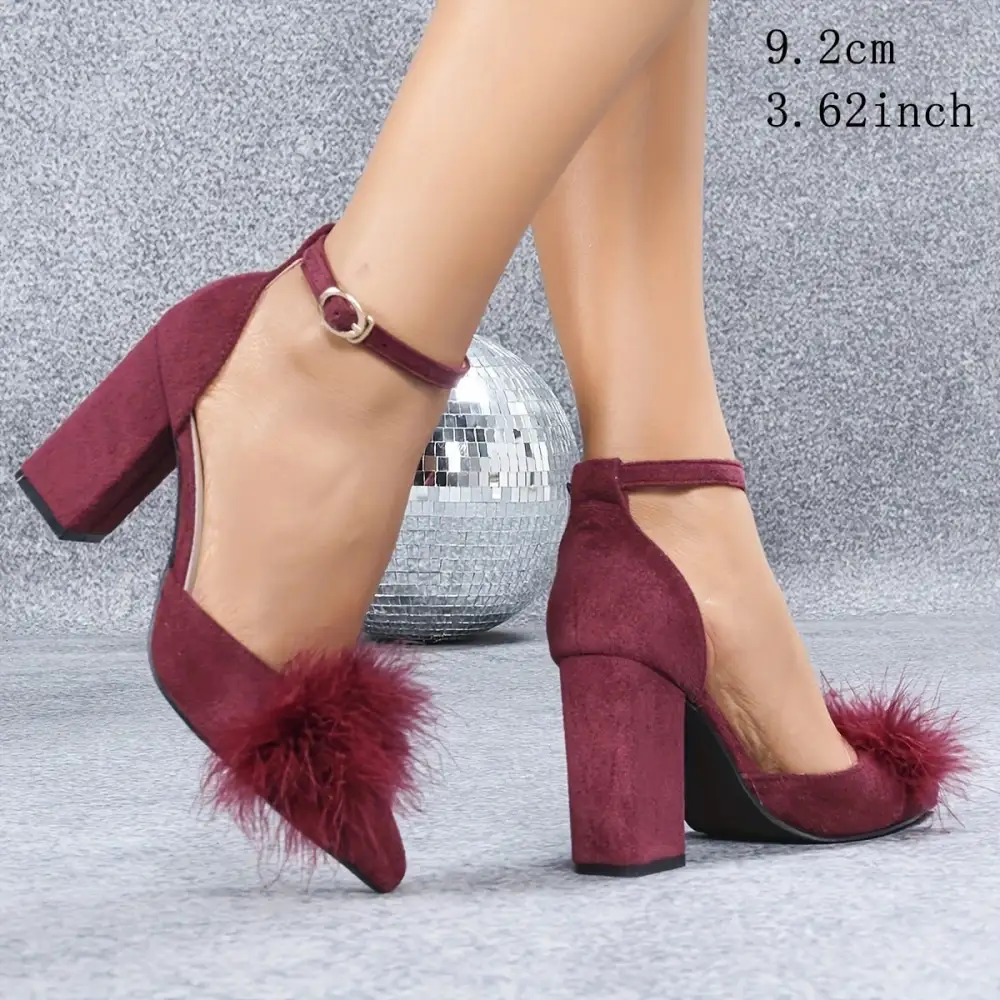 Soft Lined Block Heel Shoes