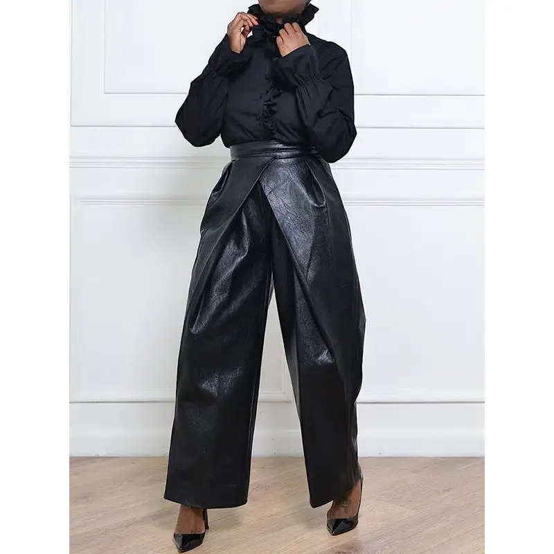 Women's High Waist Asymmetric Pants