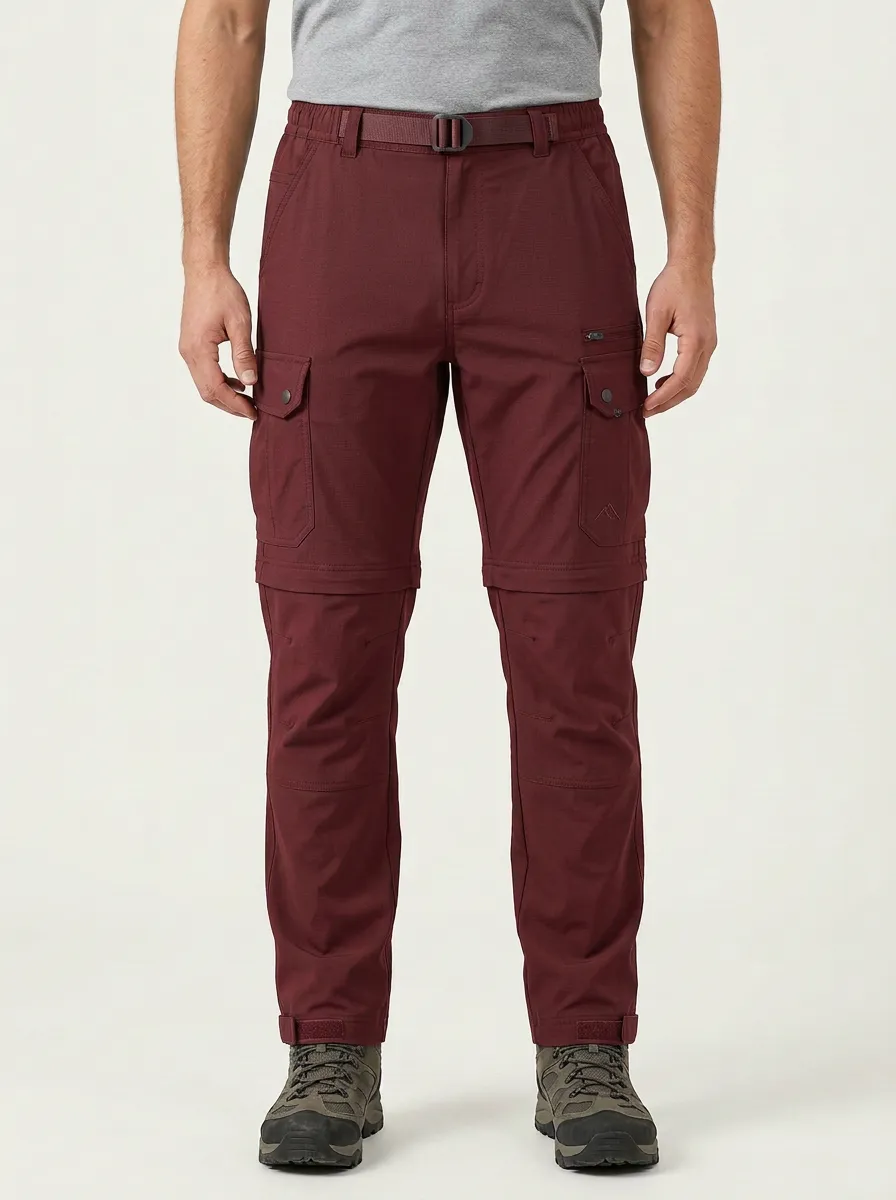 Men's Canyon Hiking Multi-Pocket Waterproof Zip-Off Tactical Cargo Pants