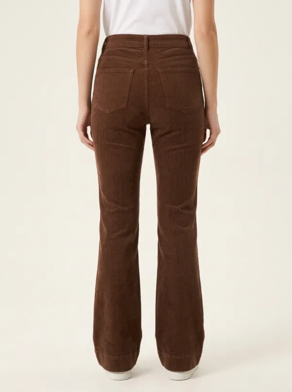 Women's Five-Pocket High-Rise Flare Corduroy Pants