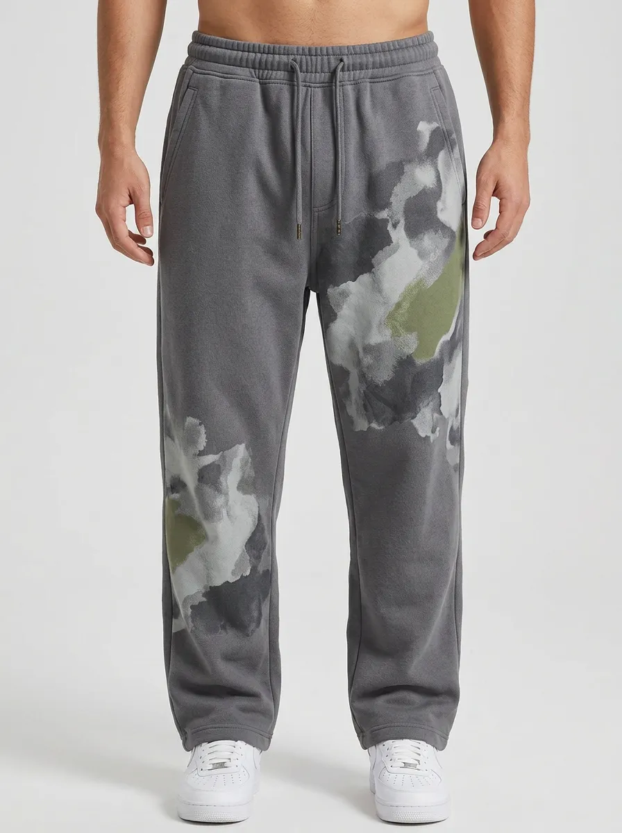 Unisex Abstract Camouflage Print Joggers