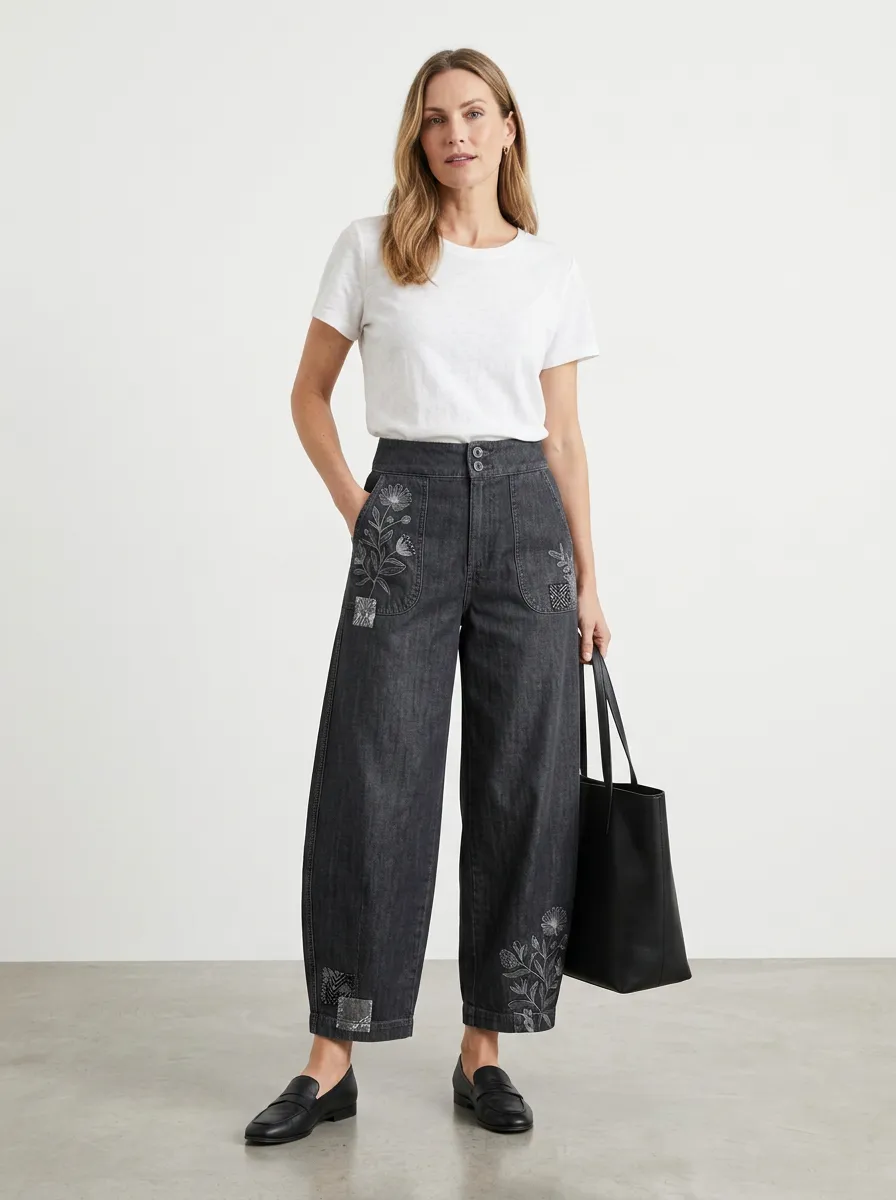 Women's Wide Leg Denim Jeans