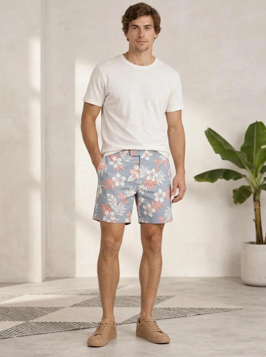 Men's Resort Inspired Floral Printed Shorts