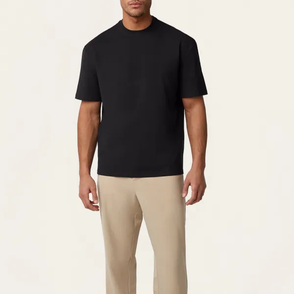 Classic Relaxed Fit Stretch Blend Round Neck T-Shirt