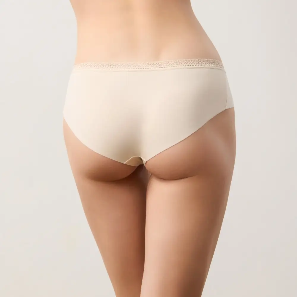 Seamless Lace-Trim Modal Panty