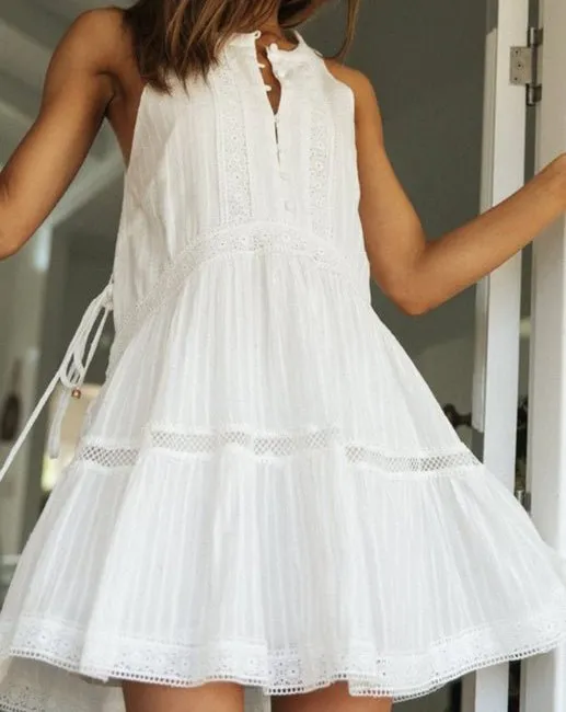 Boho Sleeveless Mini Dress