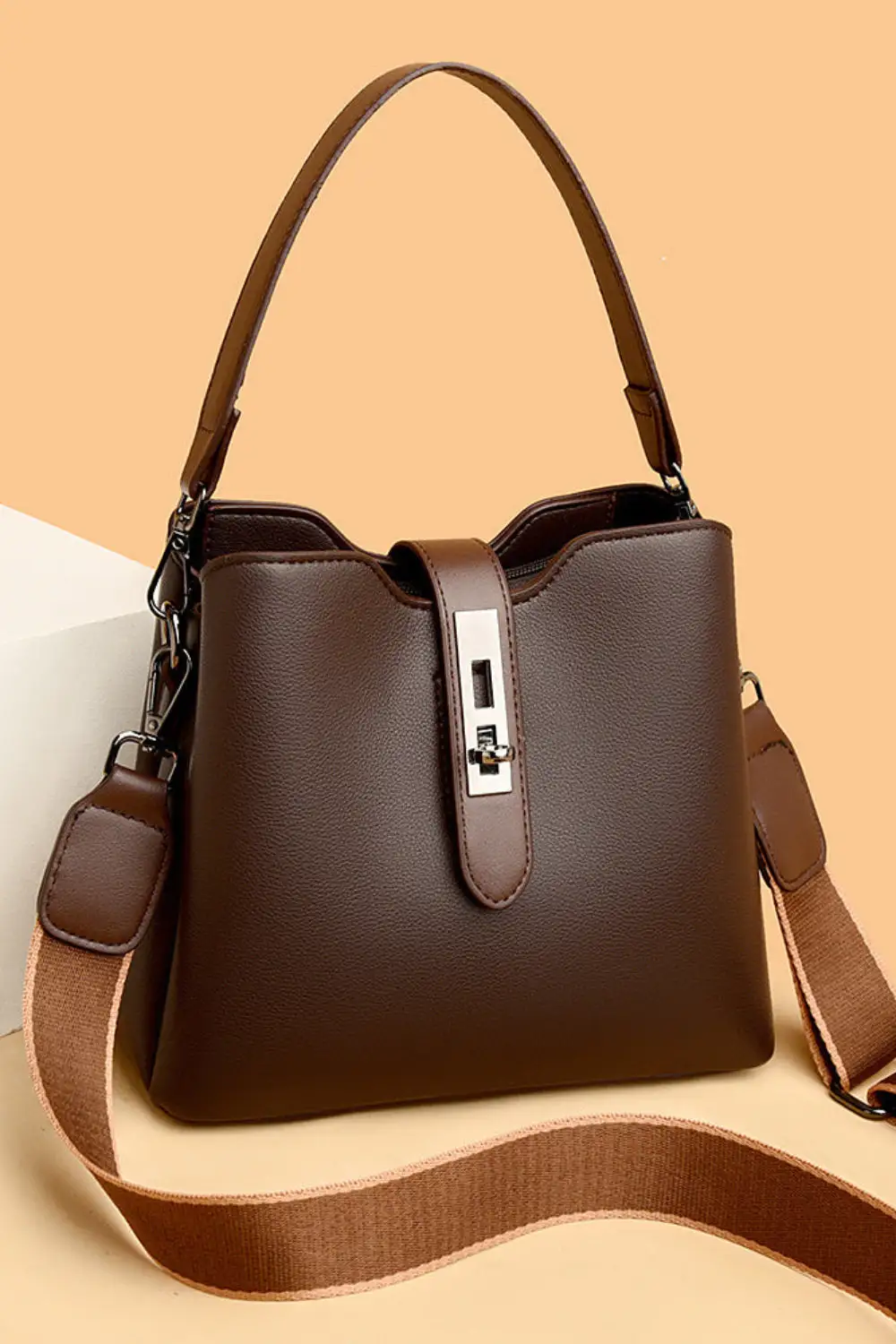 Timeless Accessory: Eco-Lined Oil-Wax Leather Bucket Bag