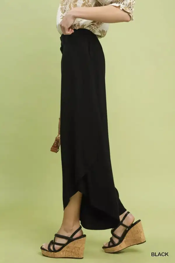 Wide Leg Pocketed Casual Everyday Pants