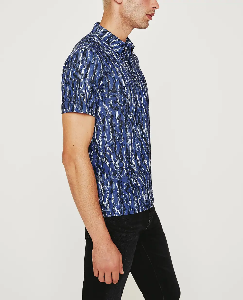 Men's Self Collar Performance Knit Polo Shirt