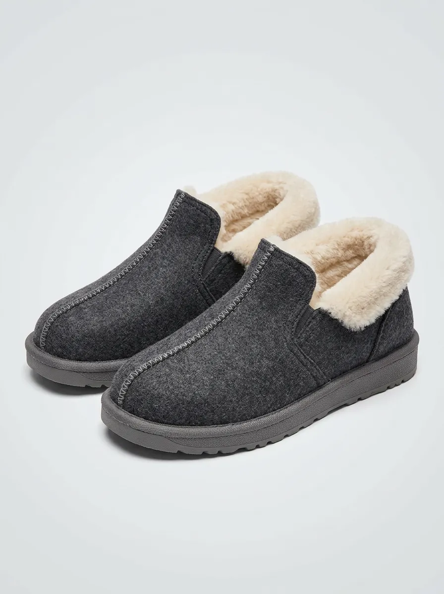Grey Slippers with a Soft Finish