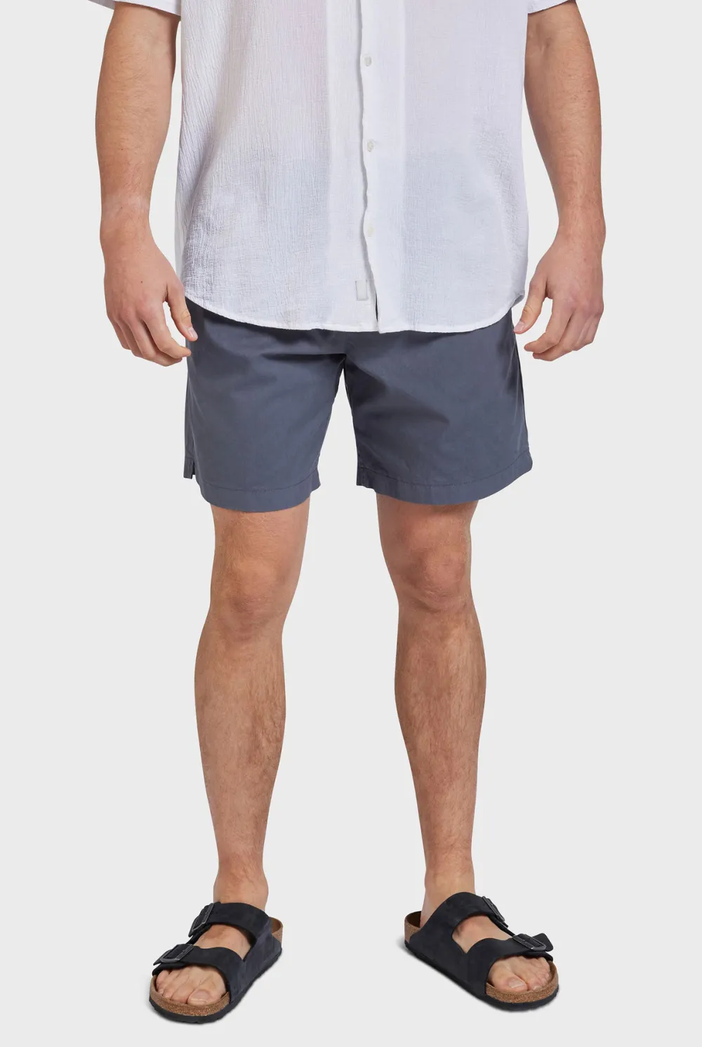 Off White Linen Drawstring Short