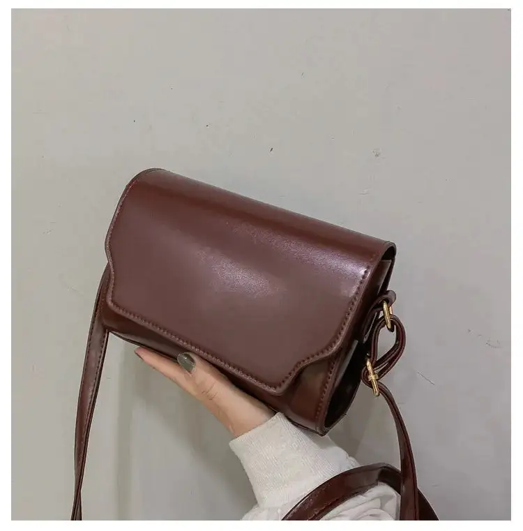Refined Leather: Mini Leather Messenger Bag