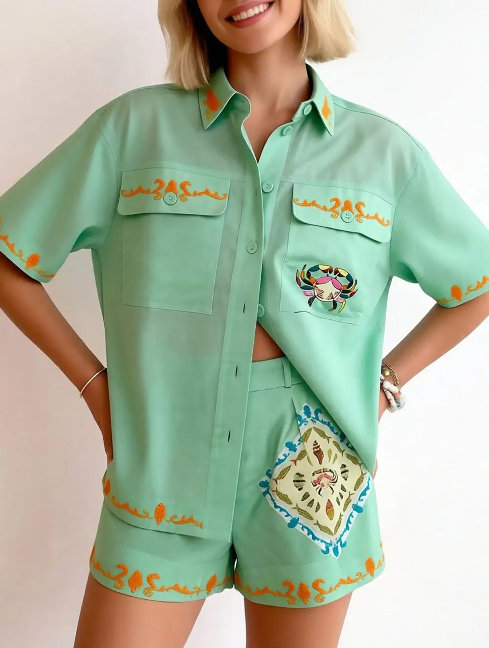 Linen Shirt Set