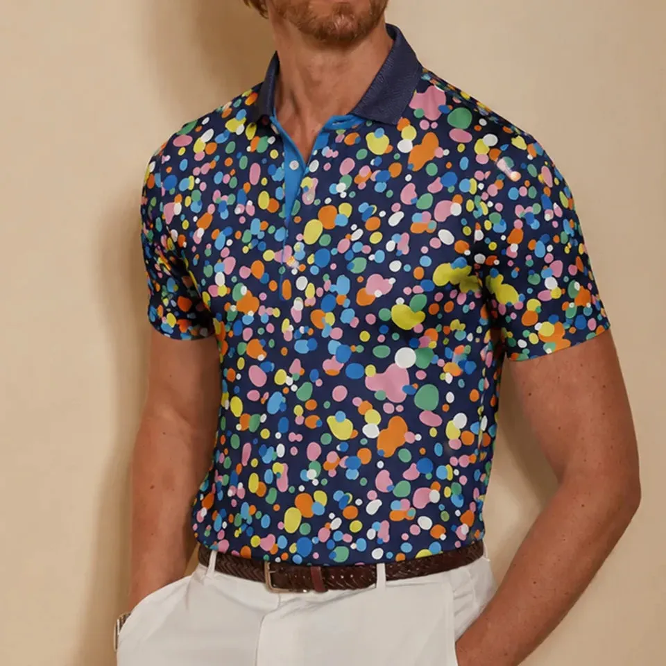 Polished Performance Short Sleeve Button Up Polo Shirt