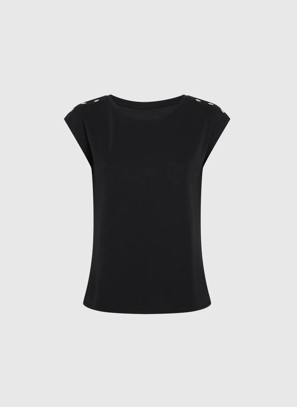 Solid Color Sleeveless T-Shirt