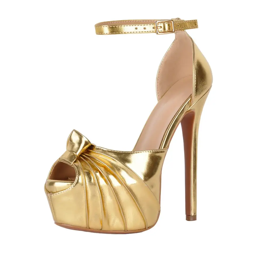 Peep Toe Platform Ankle Strap Stiletto Sandals