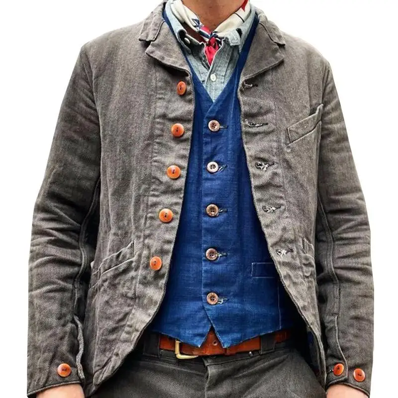 Buttoned Chore Utility Pocket Jacket