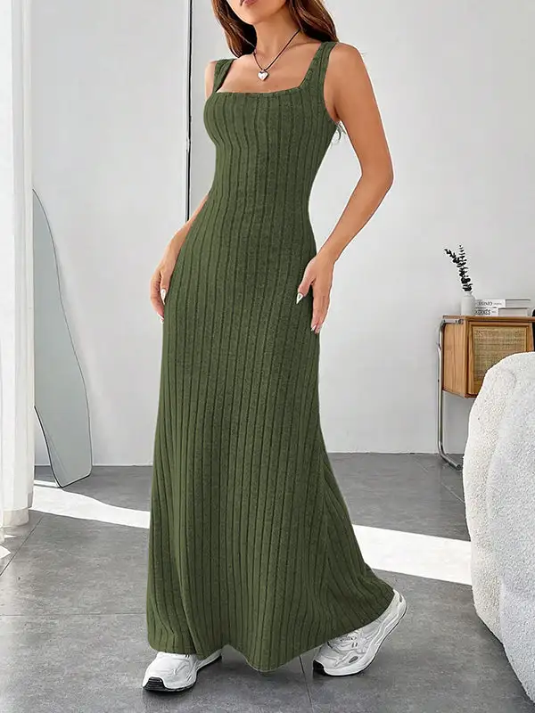 Loose Spaghetti Neck Maxi Dress