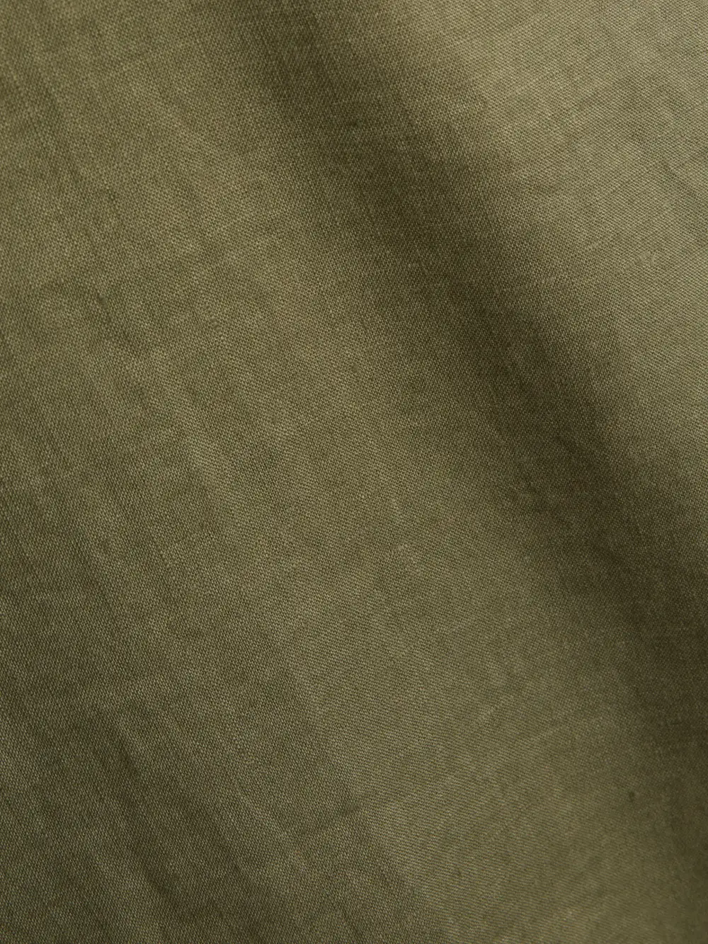 Casual Style Long Sleeve Green Linen Shirt