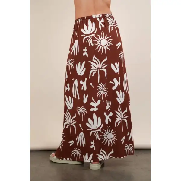 Printed Resort Midi Skirt