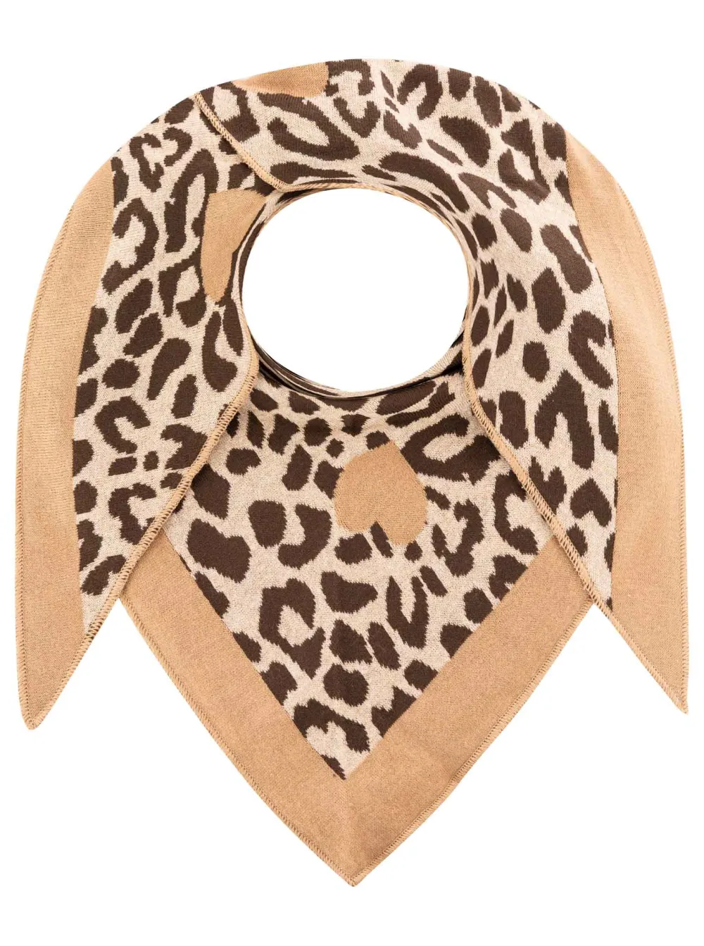 Textured Cozy Cotton Wool Leopard Pattern Fashion Scarf