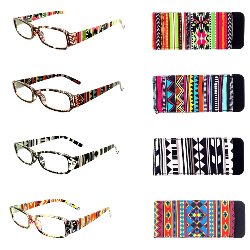 Aztec Print Reading Glasses with Matching Case
