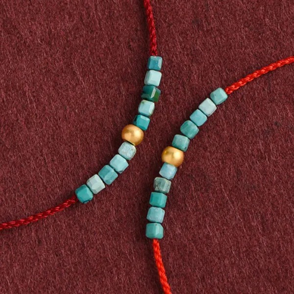 Beads Turquoise Braided Bracelet Anklet