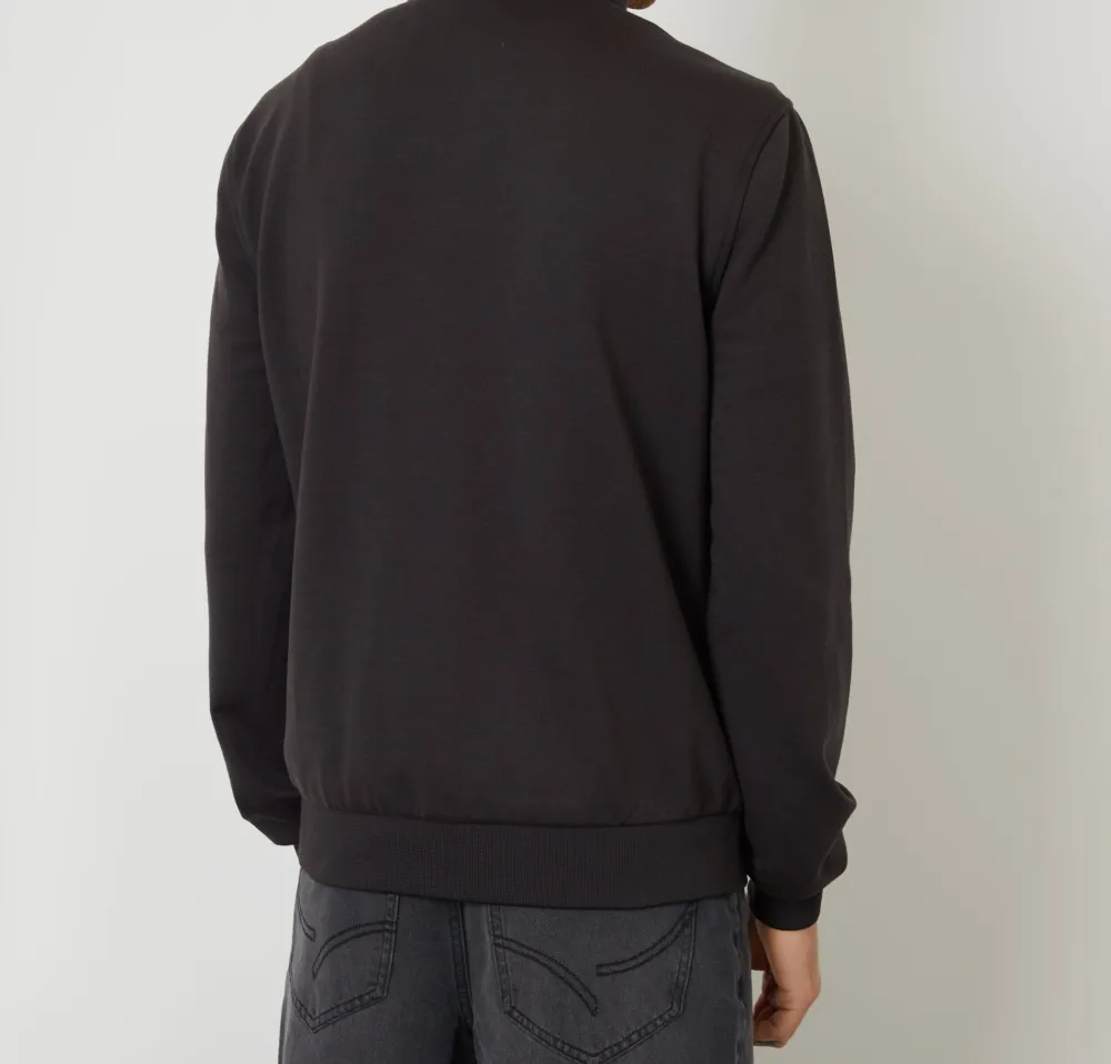 Men's Black Quilted Hybrid Funnel-Neck Jacket
