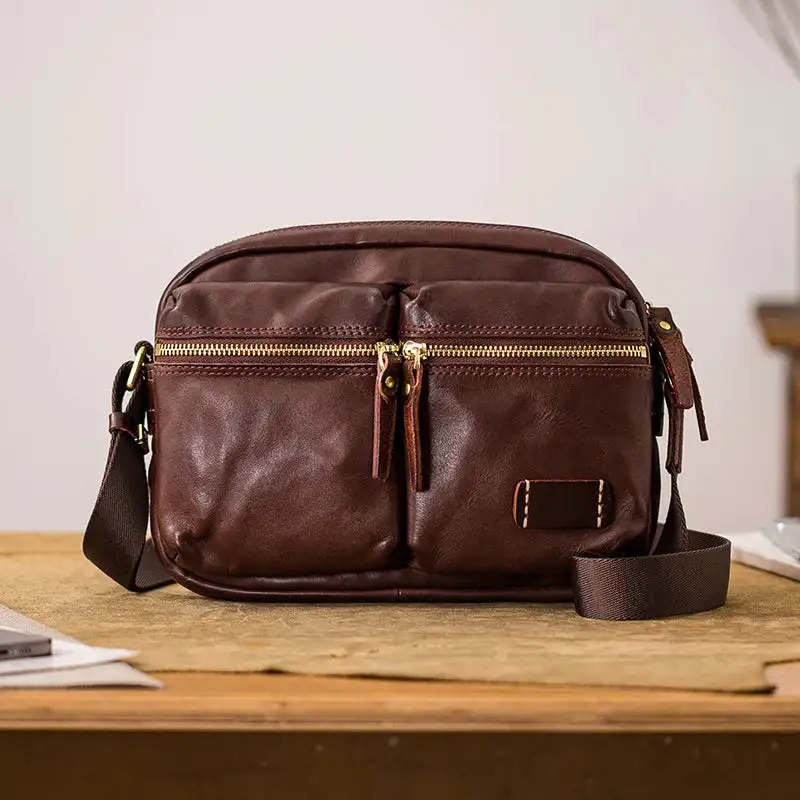 Men’s Genuine Leather Satchel Bag – Soft Structured Work, Travel & Weekend Tote