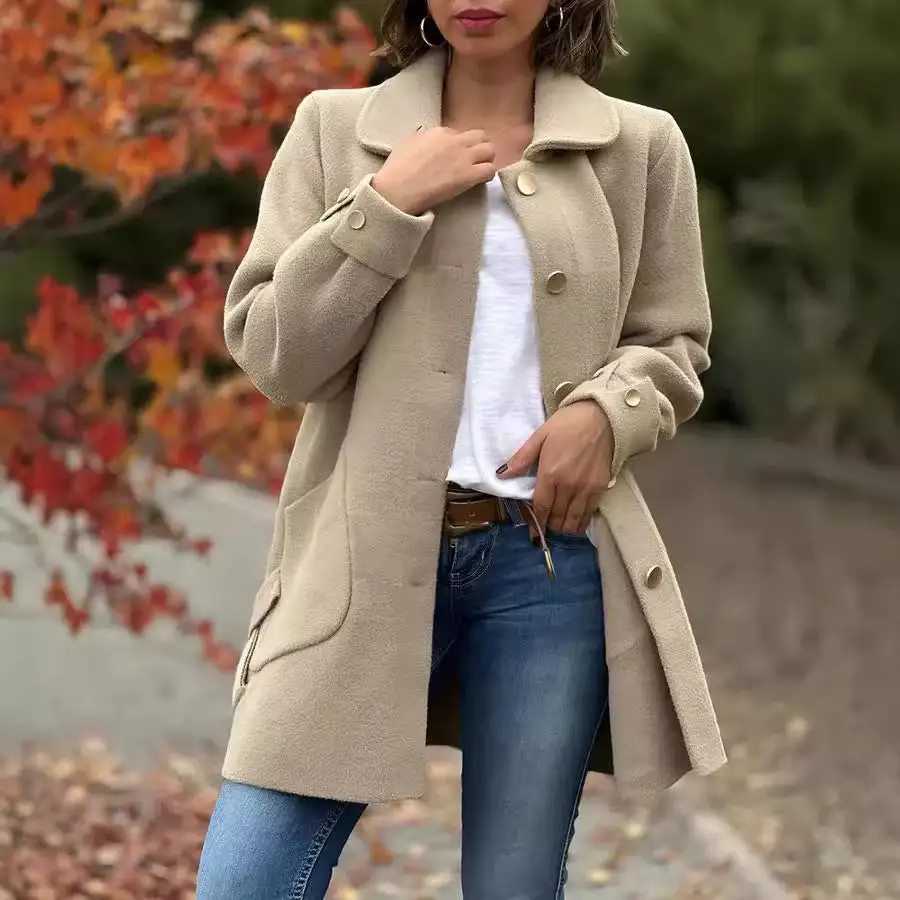 Oversized Button Front Coat