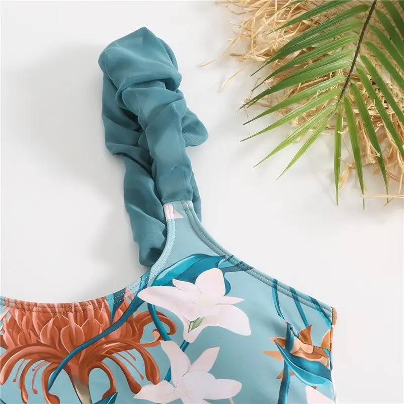 Boho Print Halter Top, Triangle Bottoms And Beach Skirt Set