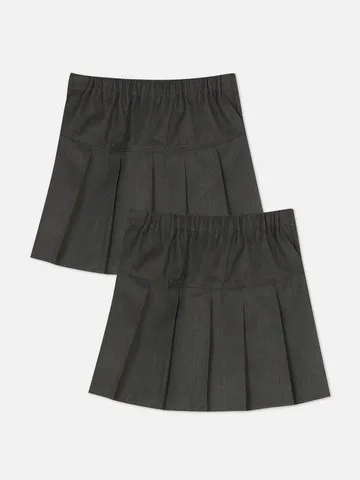 3-8yrs | 2pk Pleated School Skirts
