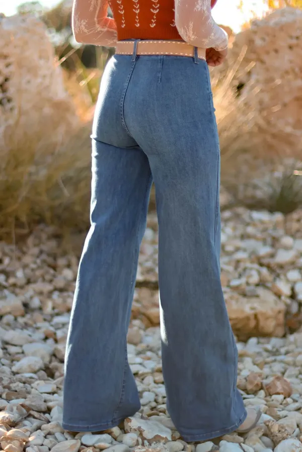 Soft Textured Denim Jeans