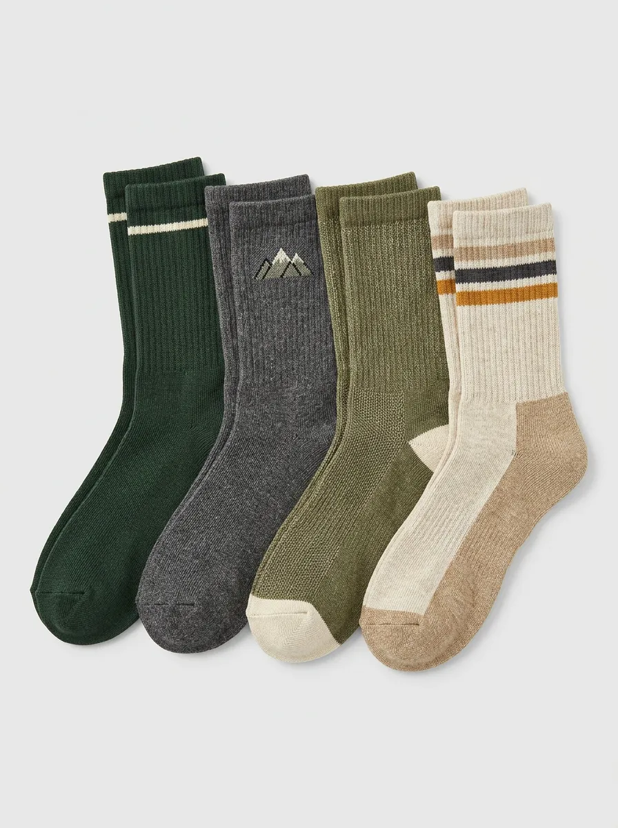 Nature Outdoor Men's Four-Pair Long Socks