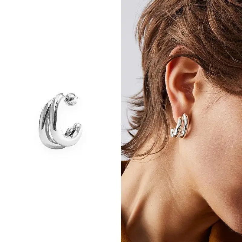 Double Hoop Sculptural arrings
