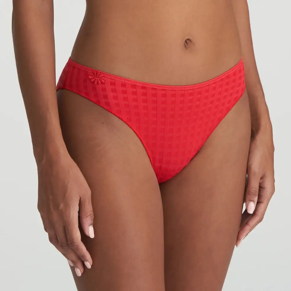 Women's Full Coverage Elastic Waistband Cotton Gusset Floral Embroidery Cotton Checkered Soft Fabric Stretch Fit Bikini Panty