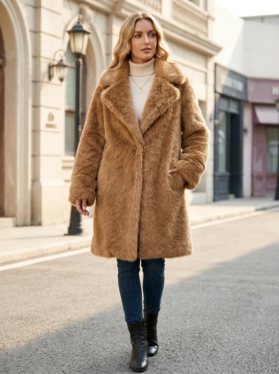 Women's Faux Fur Winter Coat