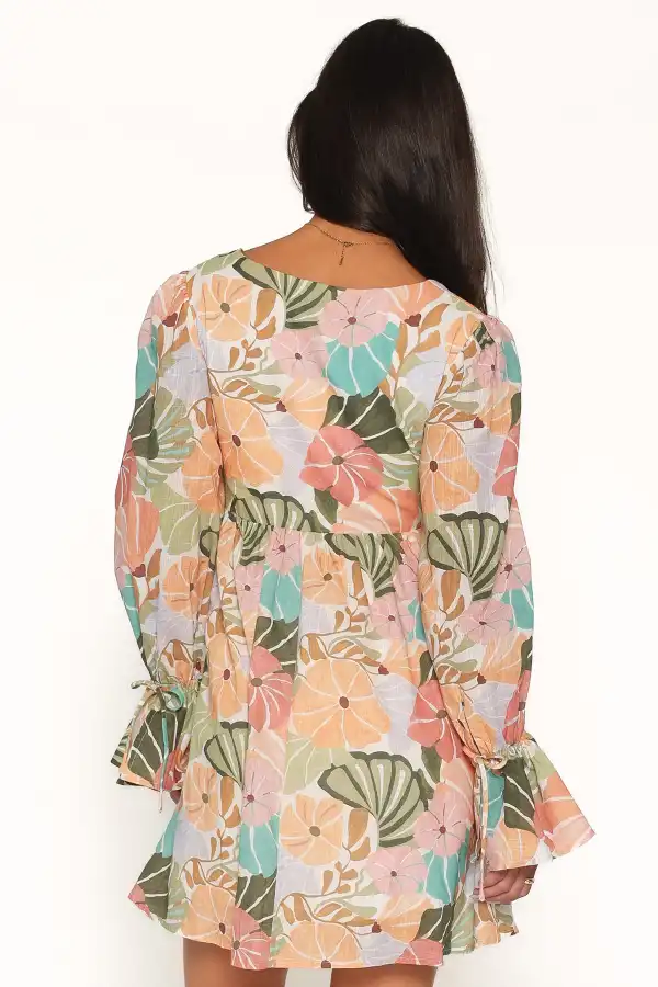 Empire V-Neck Mini Dress