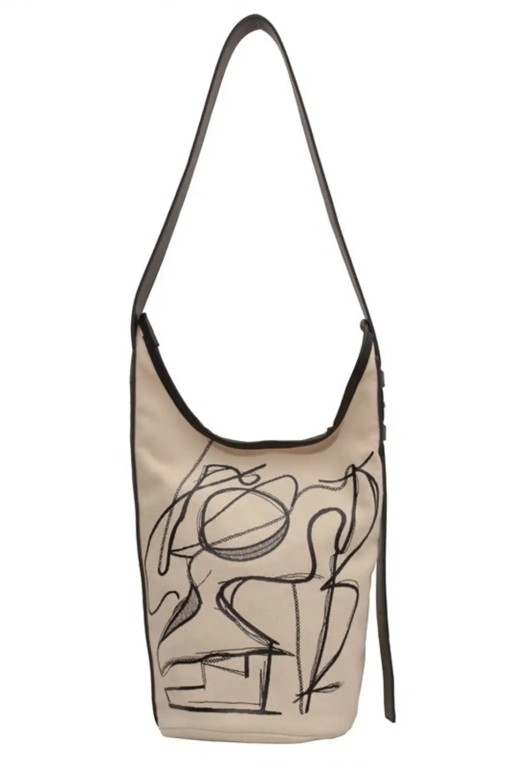 Urban Accessory: Trendy Canvas Bucket Messenger Bag
