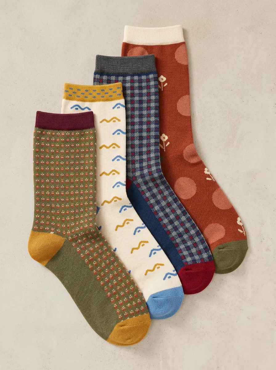 Women's Four Pair Casual Socks