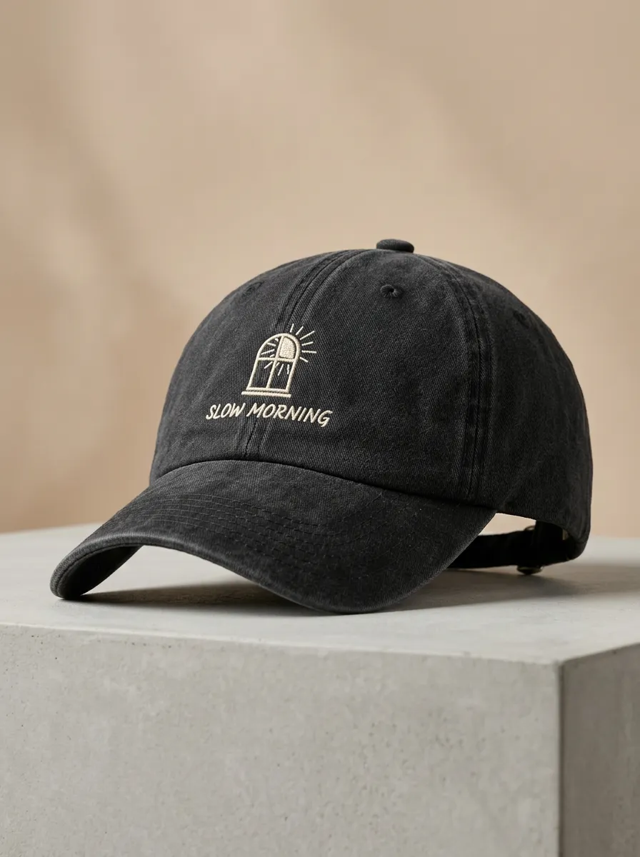 Classic Slow-Morning Window-Motif Printed Unisex Baseball Cap