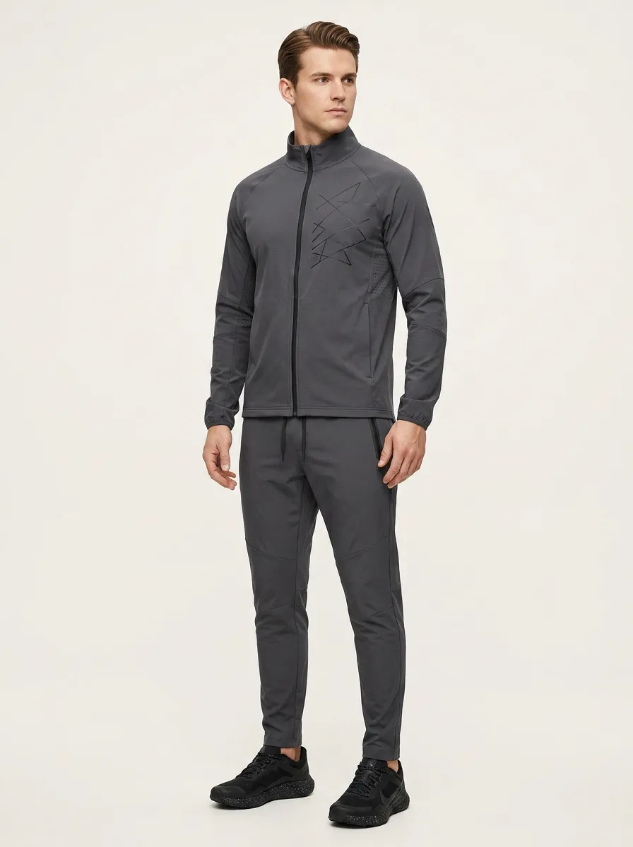 Men's Geometric Printed Sports Set