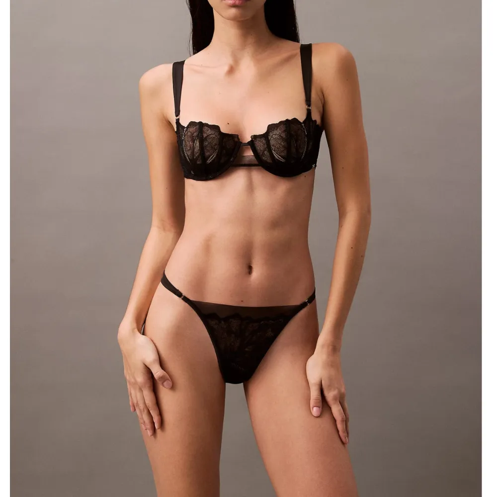 Lace Floral Balconette Bra
