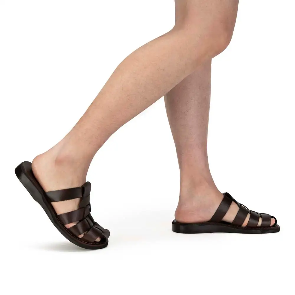 Leather Slide Sandals