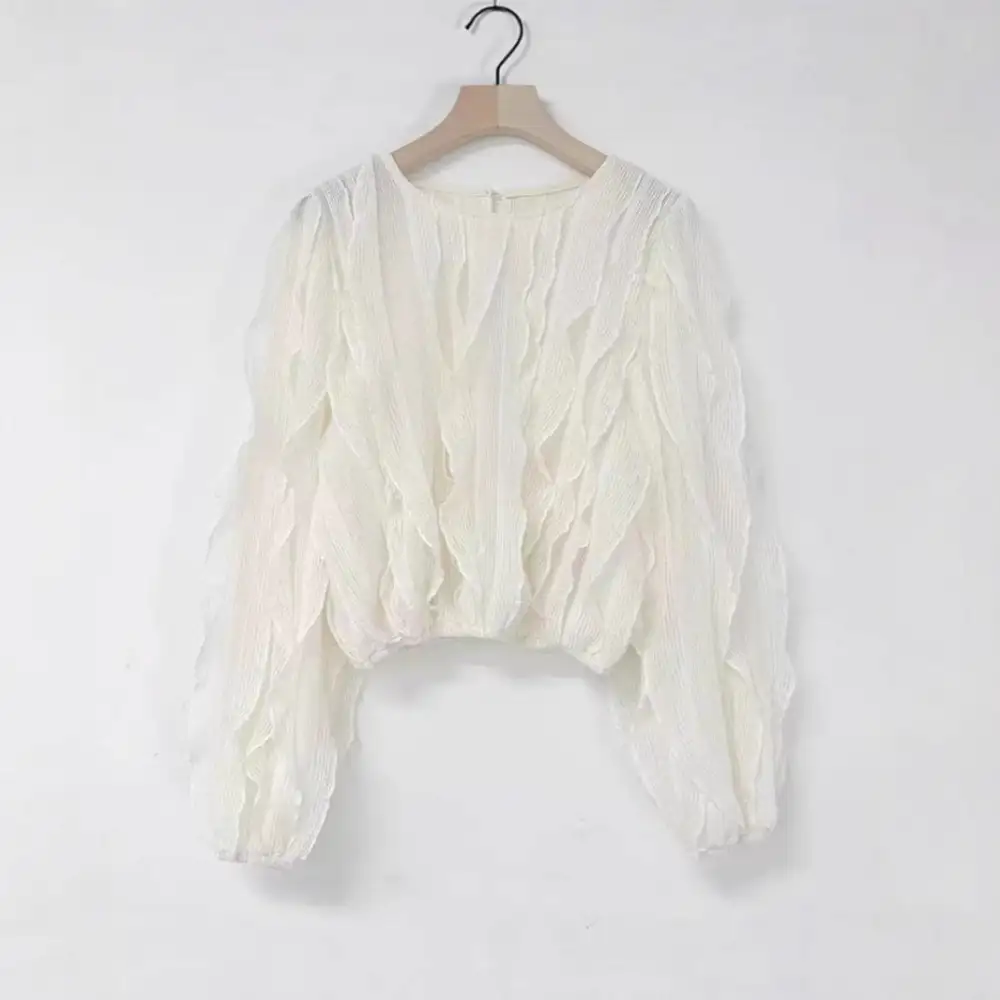 Comfort Long Sleeve Lace Layered Shirt