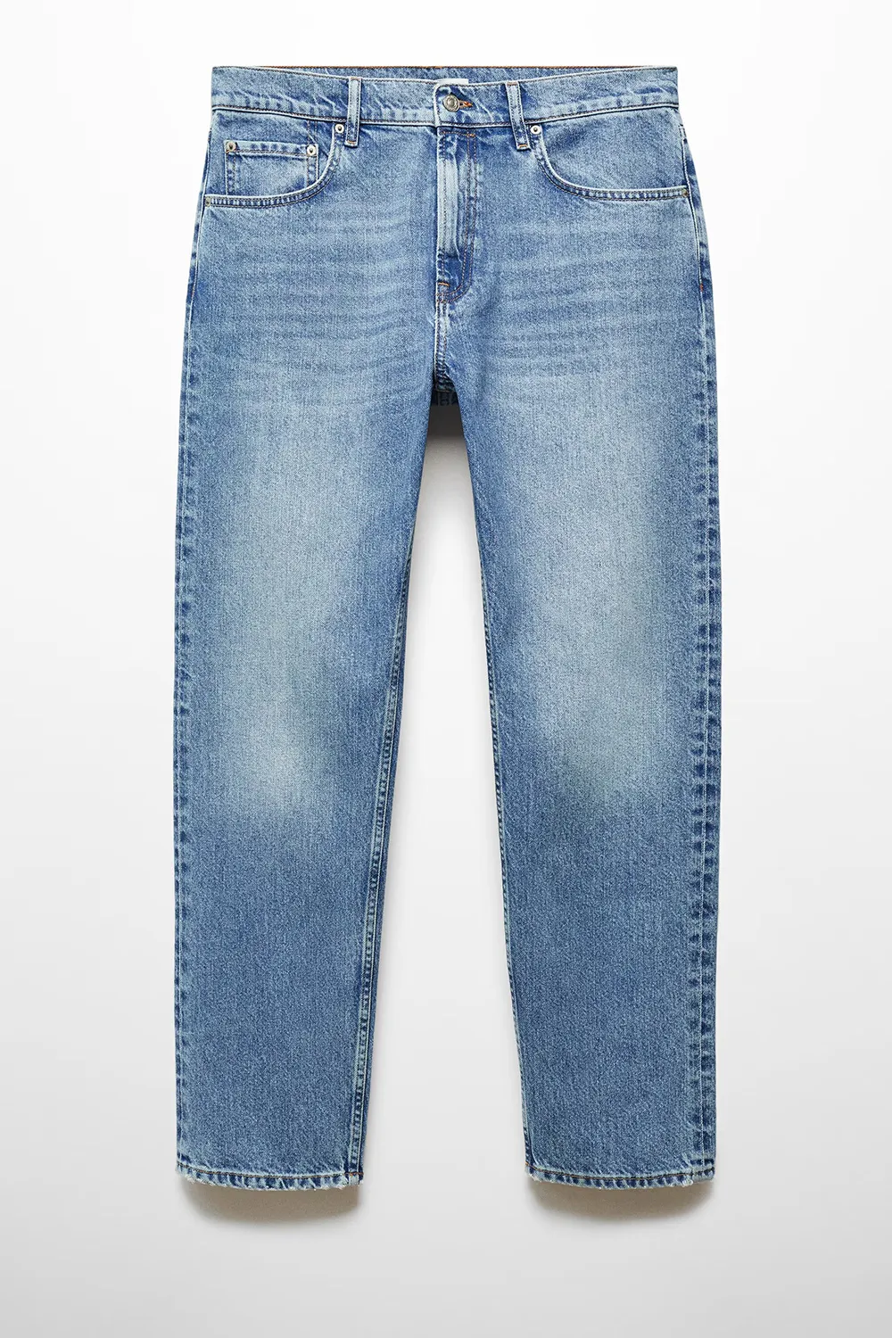 Regular-Fit Medium-Wash Jeans